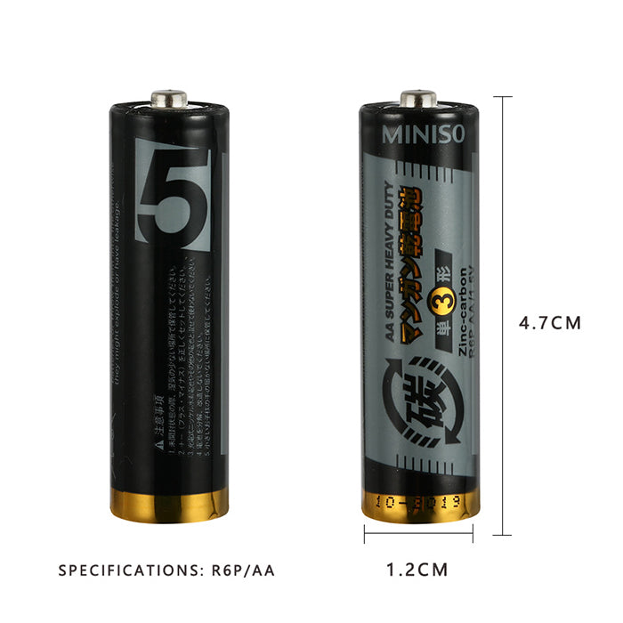 Pack of 10 AA Carbon-Zinc Batteries