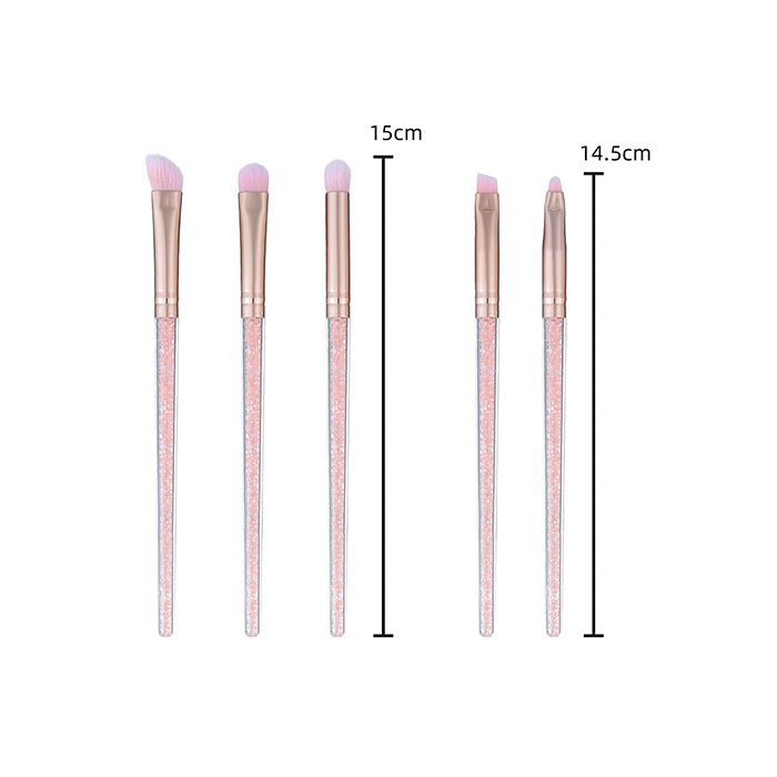 Diamond Makeup Brush Set (5-Piece, Small)