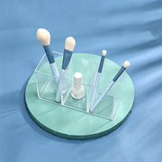 Multifunctional Transparent 3-Compartment Makeup Brush Organizer