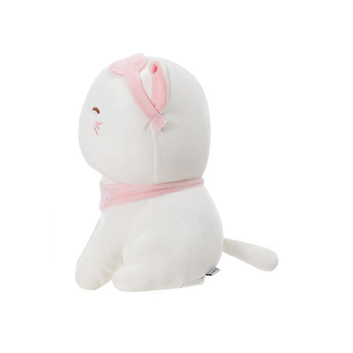 Cat plush toy with an eye mask
