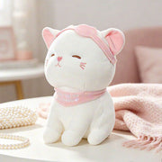 Cat plush toy with an eye mask
