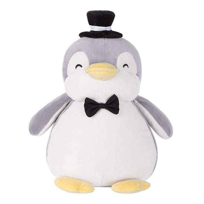 Penguin plush toy in a wedding dress (sitting pose)