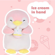 Peluche pinguino seduto a tema gelato