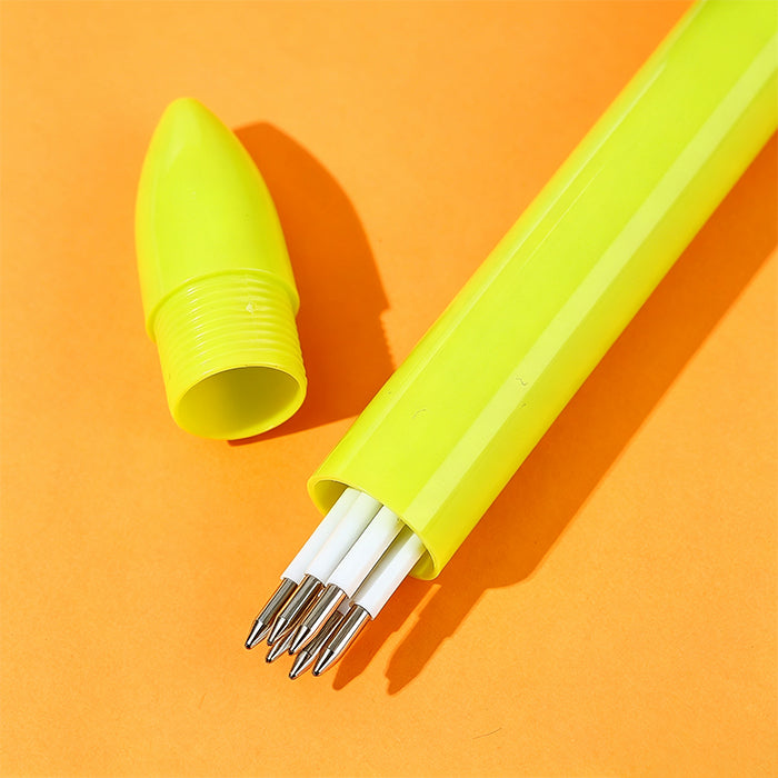 Fruit-themed 6-color pen with decorative topper