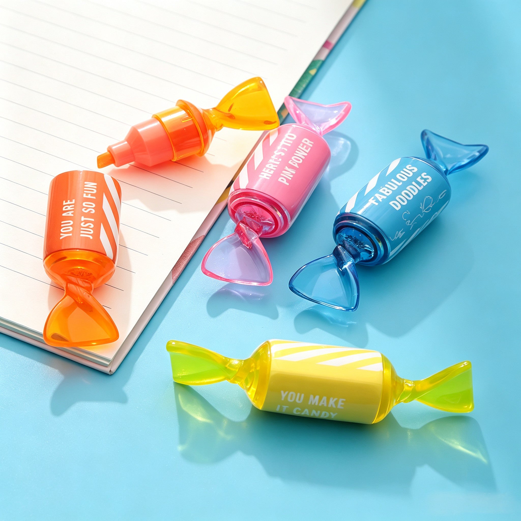 Evidenziatore Candy Rainbow Series – Set da 4 colori
