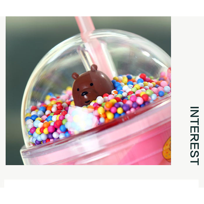 We Bare Bears Double-Layer Straw Cup - 480ml