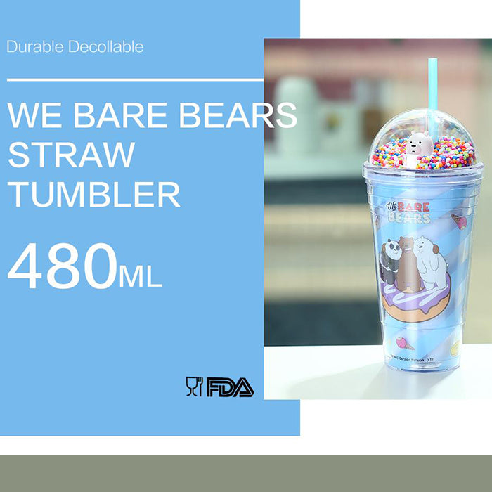We Bare Bears Double-Layer Straw Cup - 480ml