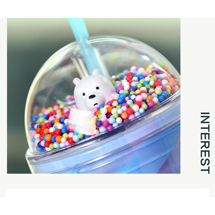 We Bare Bears Double-Layer Straw Cup - 480ml