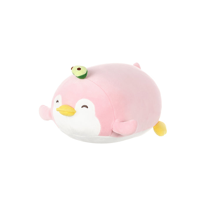Peluche Pinguino Sdraiato a Tema Frutta (Versione Avocado)