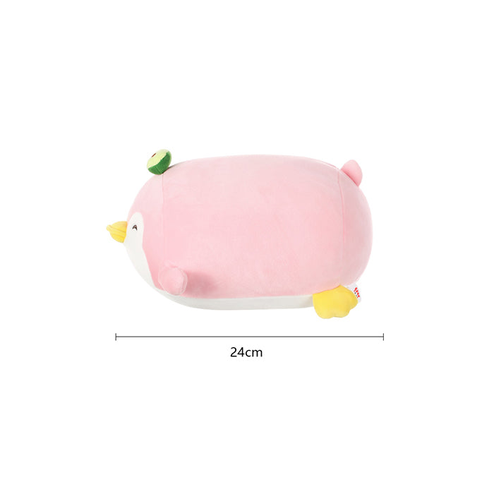 Peluche Pinguino Sdraiato a Tema Frutta (Versione Avocado)