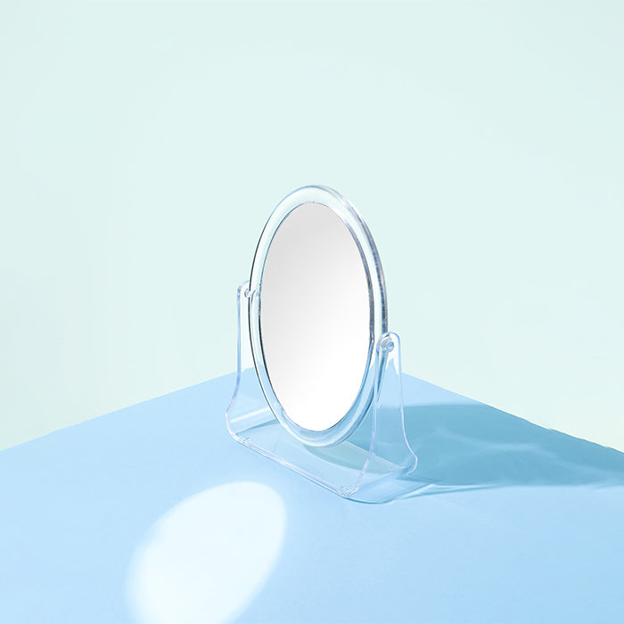 Specchio da tavolo ovale girevole a doppia faccia (con ingrandimento 2x)