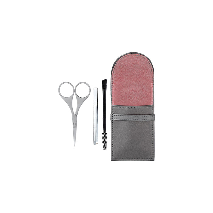 Professional 3-Piece Eyebrow Grooming Set (with storage pouch)
