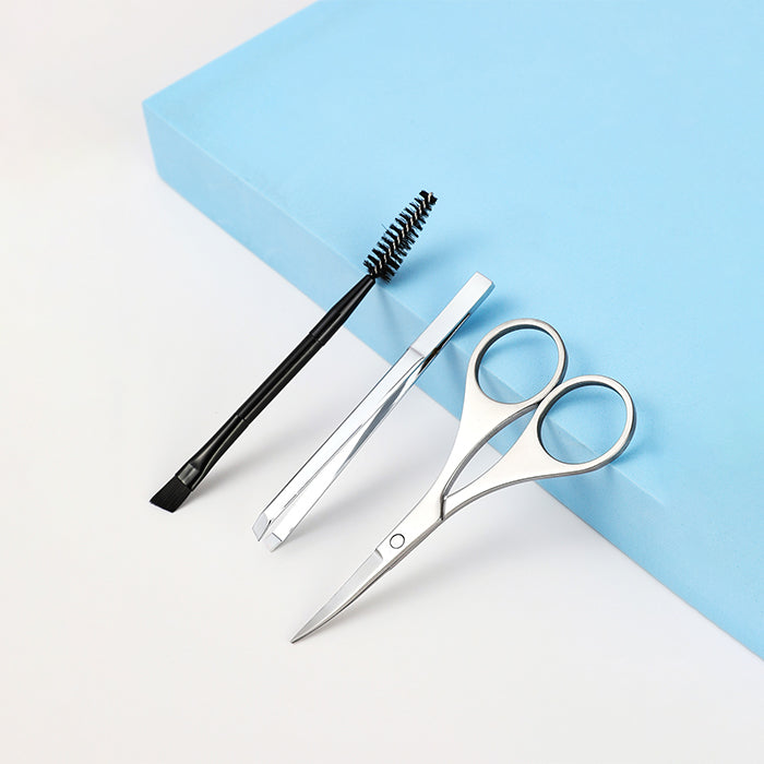 Professional 3-Piece Eyebrow Grooming Set (with storage pouch)