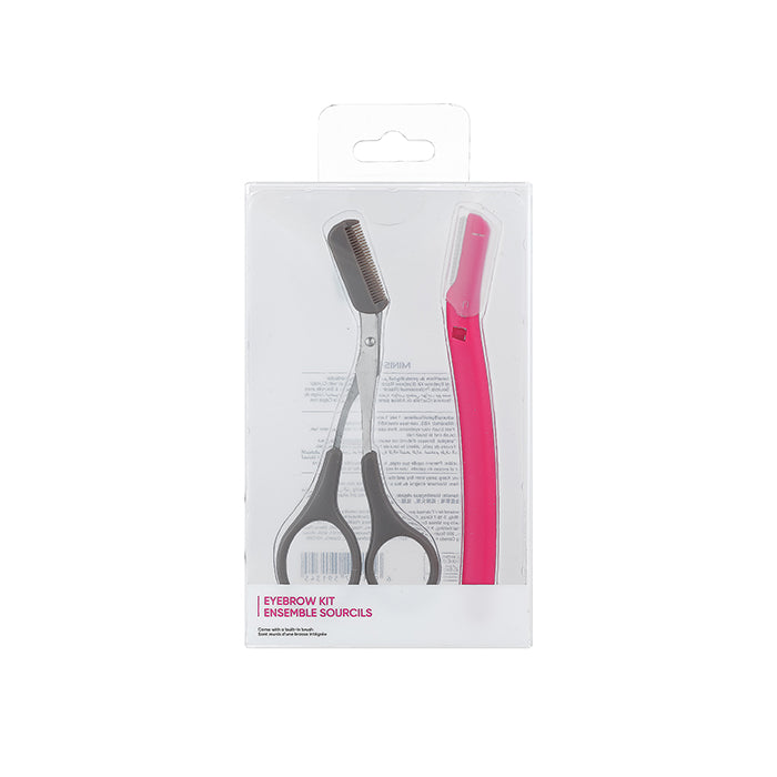 Professional Eyebrow Grooming Set (Eyebrow Razor + Eyebrow Scissors with Comb)