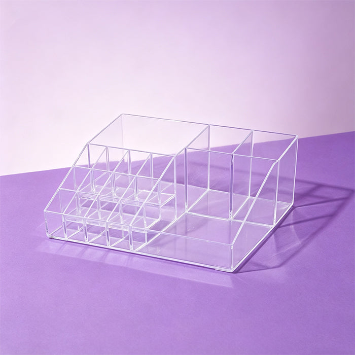 Transparent Modular Multi-Compartment Makeup Organizer – Large