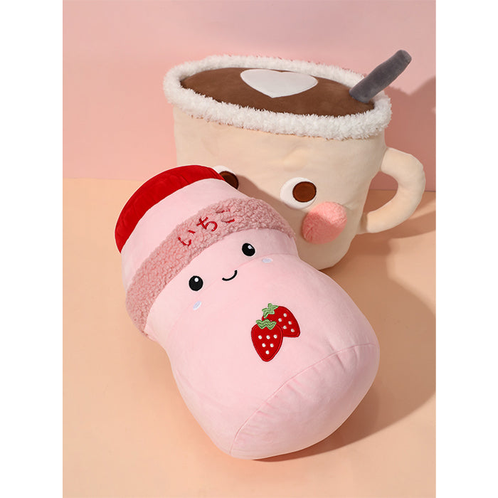Beverage Series Throw Pillow – Strawberry Milkshake