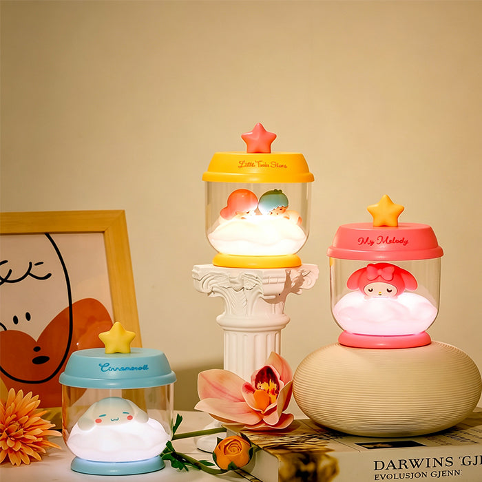 Little Twin Stars Dream-Catching Jar Series Glow-in-the-Dark Bedside Ornament - Y88