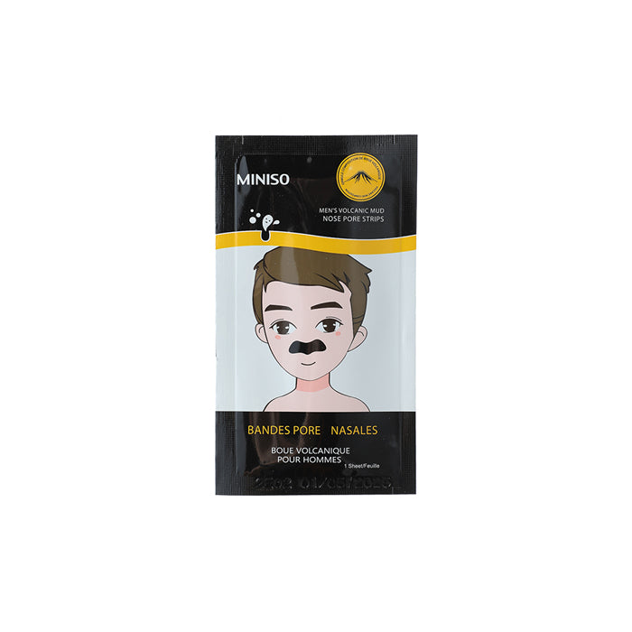 Men's Volcanic Mud Blackhead-Removing Nose Strips – 10 Pieces