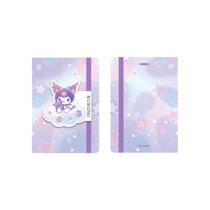 Taccuino Kuromi A5 con copertina rigida ed elastico (80 fogli)