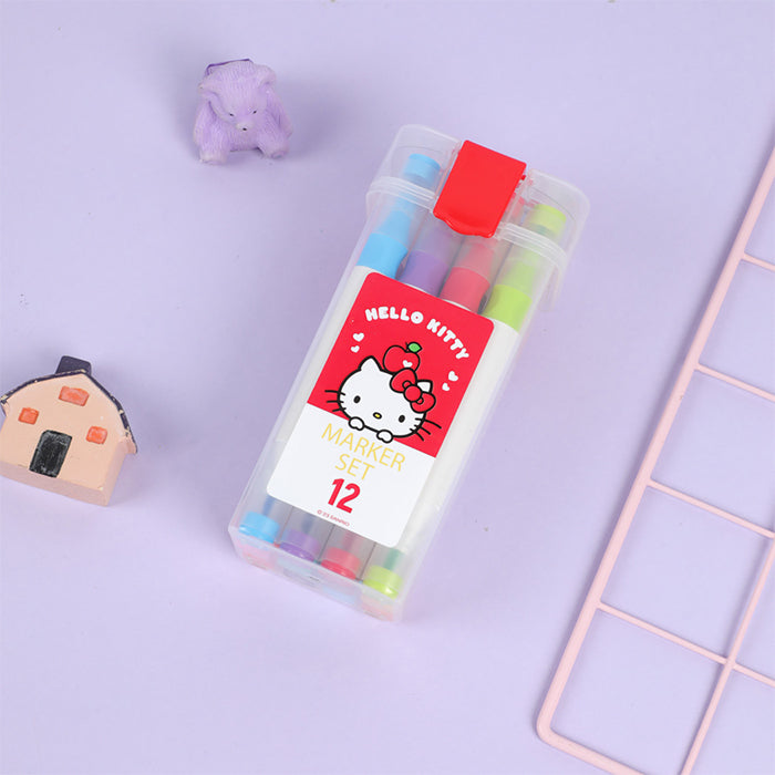 Hello Kitty Apple Season Series – 12-Color Marker Set