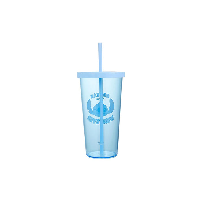 Disney Stitch Series – 600mL Plastic Cup with Straw