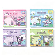 Sanrio Characters Sports Series – Blocco Note Adesive (80 Fogli) e Set Clip Acrilico