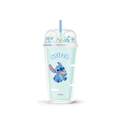 Disney Stitch Series – 480mL Double-Walled Plastic Cup with Straw