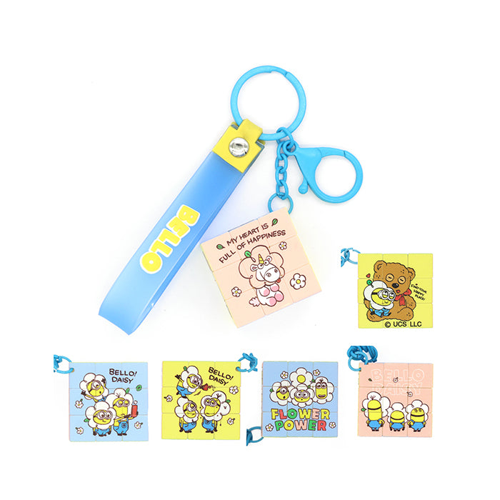 Portachiavi cubo di Rubik serie "Minion Giocosi"