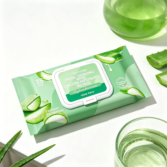 Refreshing Aloe Vera Facial Cleansing Wipes