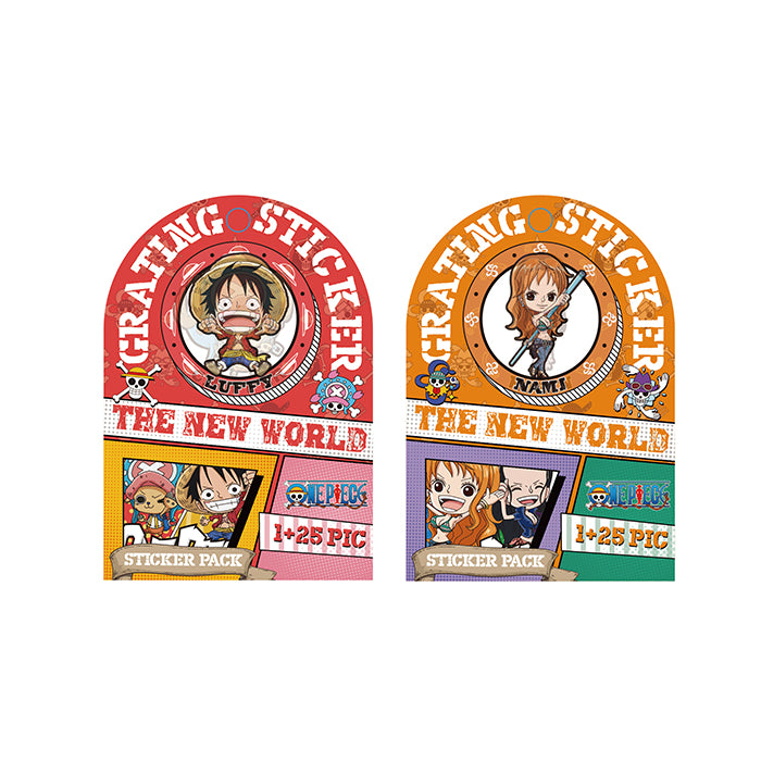 One Piece Serie Classica – Confezione di adesivi lenticolari