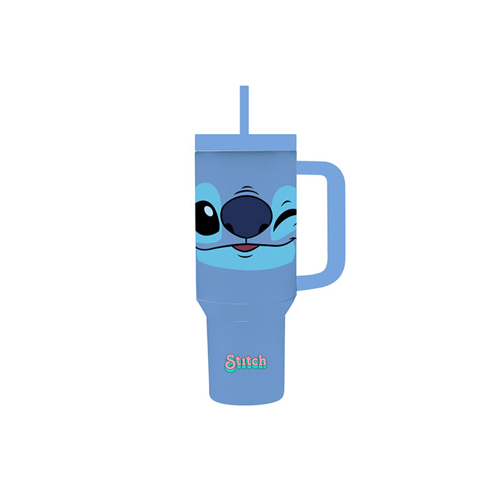 Disney Stitch Series – 1200mL Large Face Series Double-Walled Stainless Steel Straw Cup