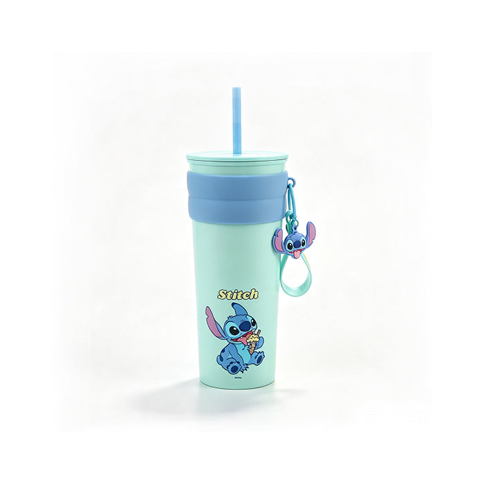 Disney Stitch Series – 800mL Stainless Steel Straw Cup with Charm