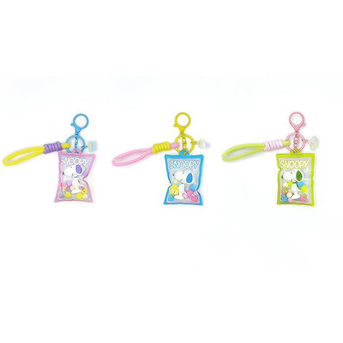 Portachiavi Snoopy Series Colorful Spring con cuscino d'aria