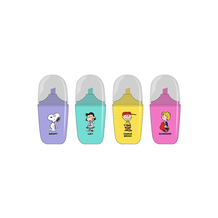Snoopy Colorful Retro Series – Set di Evidenziatori (Confezione da 4)