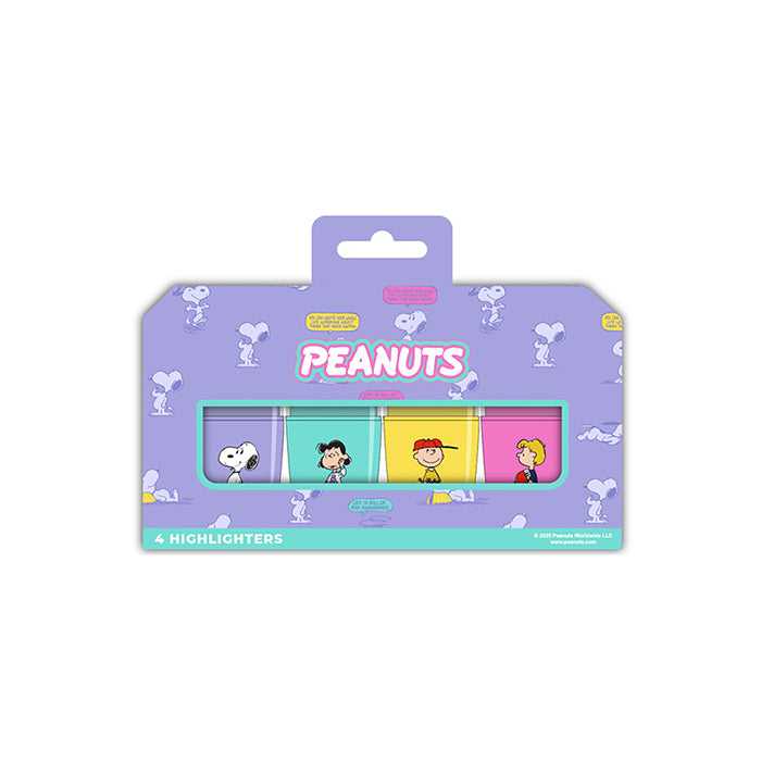 Snoopy Colorful Retro Series – Set di Evidenziatori (Confezione da 4)