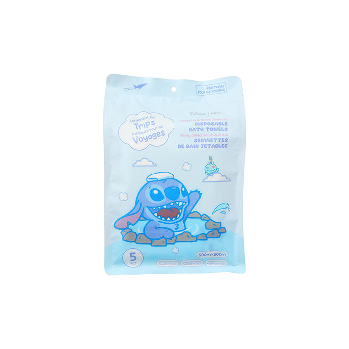 Disney Stitch Series – Disposable Bath Towels (5-Pack)