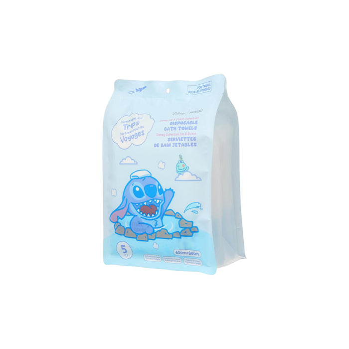 Disney Stitch Series – Disposable Bath Towels (5-Pack)