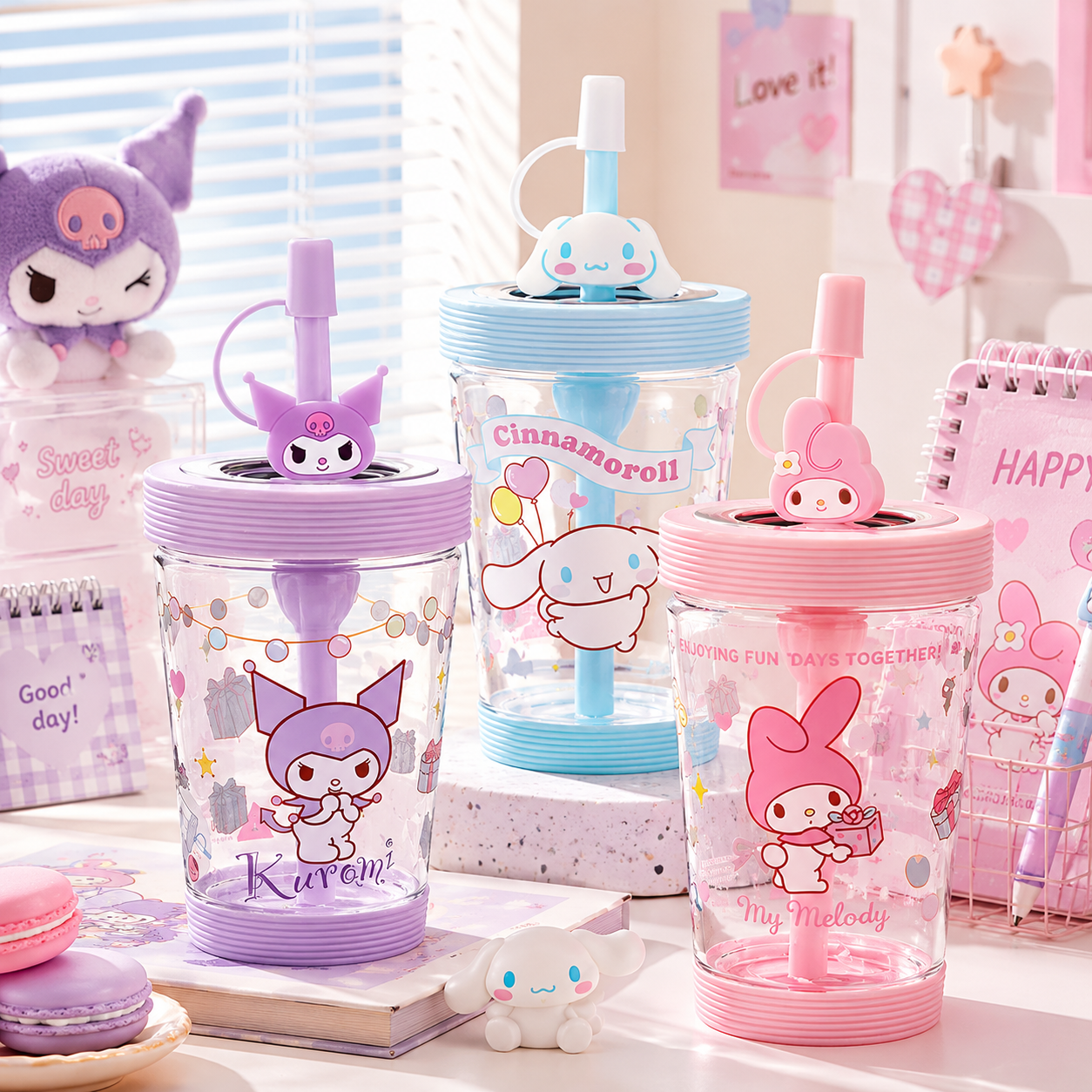 Sanrio Characters Colorful Portable Cup - 535mL